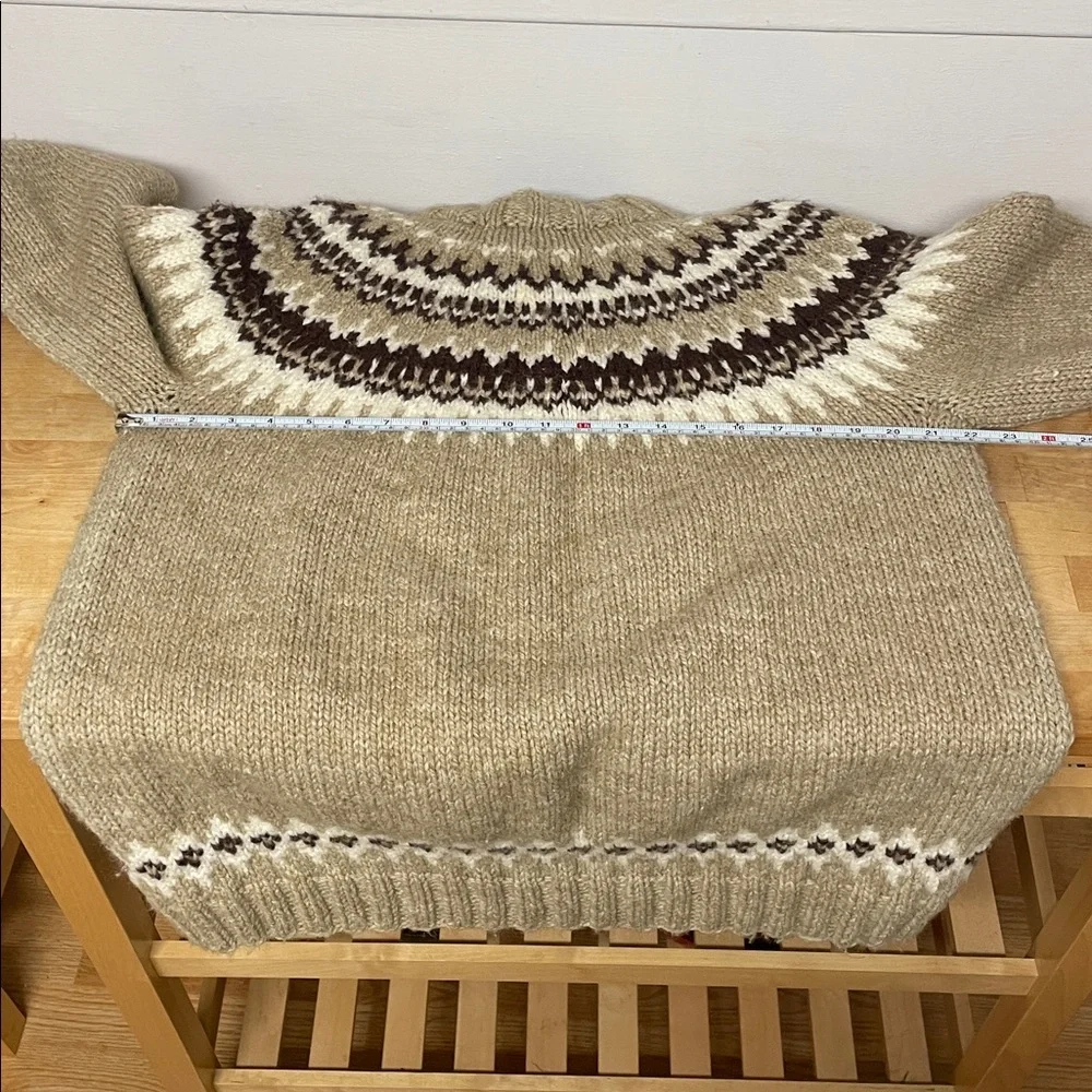 Handmade wool knit fair isle unisex sweater men’s size medium women’s large - Picture 9 of 15